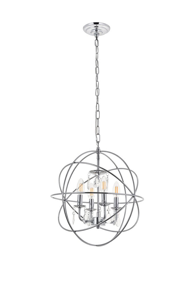 Elegant Furniture & Lighting - Wallace 4 light Chrome Pendant - LD5055D16C veiw 1