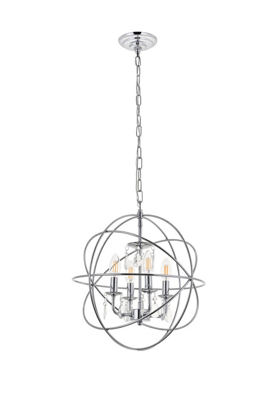 Elegant Furniture & Lighting - Wallace 4 light Chrome Pendant - LD5055D16C veiw 1
