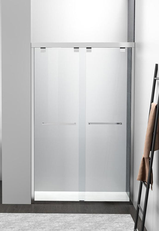 Elegant Furniture & Lighting - Warren Semi-frameless shower door 48 x 76 Polished Chrome - SD303-4876PCH veiw 1