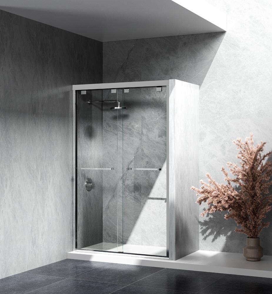 Elegant Furniture & Lighting - Warren Semi-frameless shower door 48 x 76 Polished Chrome - SD303-4876PCH veiw 4