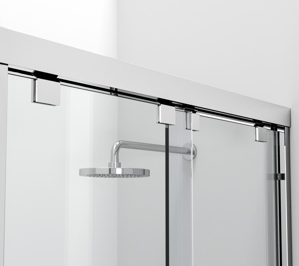 Elegant Furniture & Lighting - Warren Semi-frameless shower door 48 x 76 Polished Chrome - SD303-4876PCH veiw 6