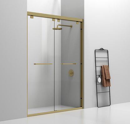 Elegant Furniture & Lighting - Warren Semi-frameless shower door 60 x 76 Brushed Gold - SD303-6076BGD veiw 3