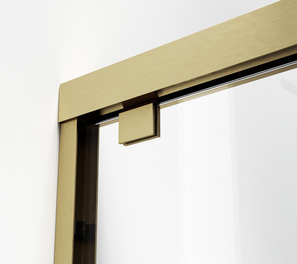 Elegant Furniture & Lighting - Warren Semi-frameless shower door 60 x 76 Brushed Gold - SD303-6076BGD veiw 8