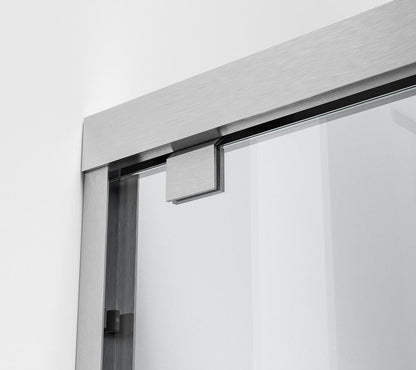 Elegant Furniture & Lighting - Warren Semi-frameless shower door 60 x 76 Brushed Nickel - SD303-6076BNK veiw 7