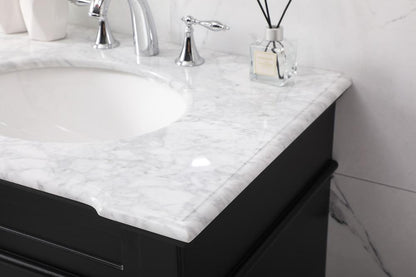Elegant Furniture & Lighting - Wesley 30 inch Single bathroom vanity set in black - VF50030BK veiw 6