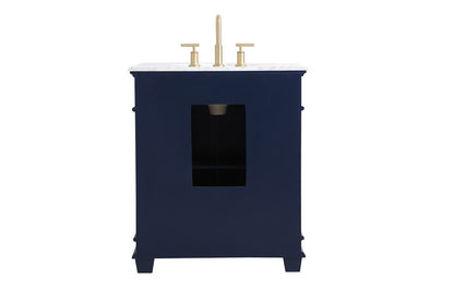 Elegant Furniture & Lighting - Wesley 30 inch Single Bathroom Vanity set in Blue - VF50030BL veiw 8