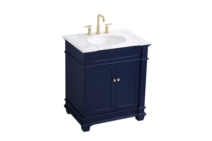 Elegant Furniture & Lighting - Wesley 30 inch Single Bathroom Vanity set in Blue - VF50030BL veiw 15
