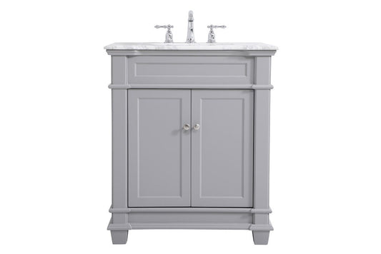 Elegant Furniture & Lighting - Wesley 30 inch Single Bathroom Vanity set in Grey - VF50030GR veiw 1