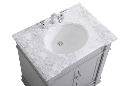 Elegant Furniture & Lighting - Wesley 30 inch Single Bathroom Vanity set in Grey - VF50030GR veiw 3