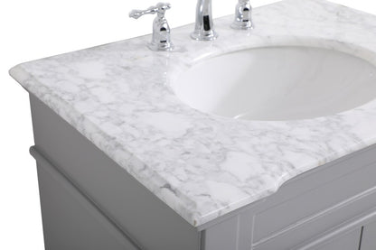 Elegant Furniture & Lighting - Wesley 30 inch Single Bathroom Vanity set in Grey - VF50030GR veiw 4