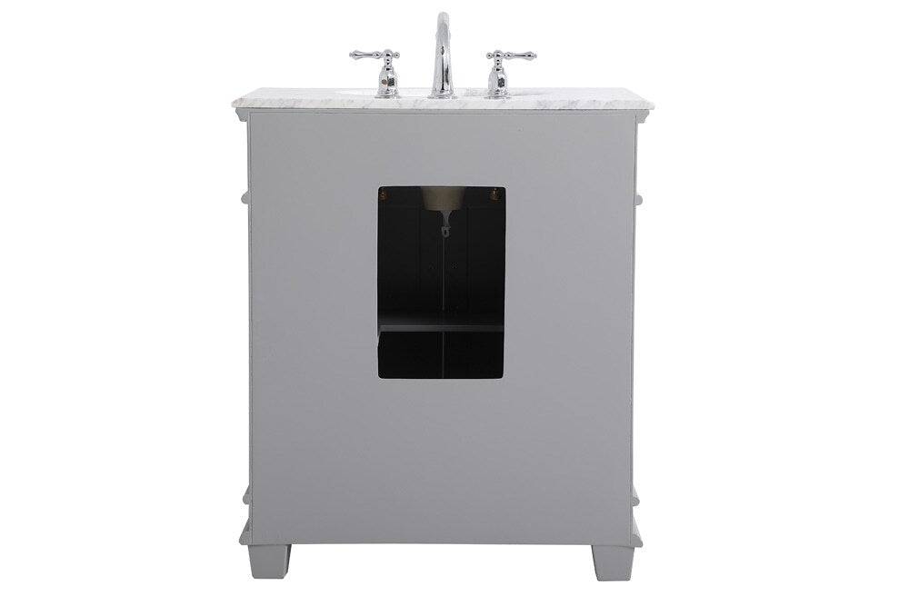 Elegant Furniture & Lighting - Wesley 30 inch Single Bathroom Vanity set in Grey - VF50030GR veiw 8