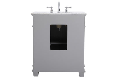Elegant Furniture & Lighting - Wesley 30 inch Single Bathroom Vanity set in Grey - VF50030GR veiw 8