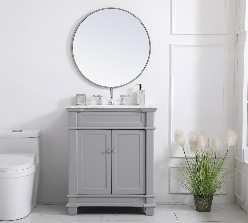 Elegant Furniture & Lighting - Wesley 30 inch Single Bathroom Vanity set in Grey - VF50030GR veiw 11