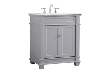 Elegant Furniture & Lighting - Wesley 30 inch Single Bathroom Vanity set in Grey - VF50030GR veiw 14