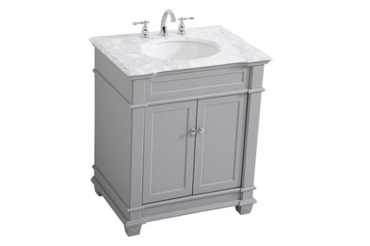 Elegant Furniture & Lighting - Wesley 30 inch Single Bathroom Vanity set in Grey - VF50030GR veiw 15