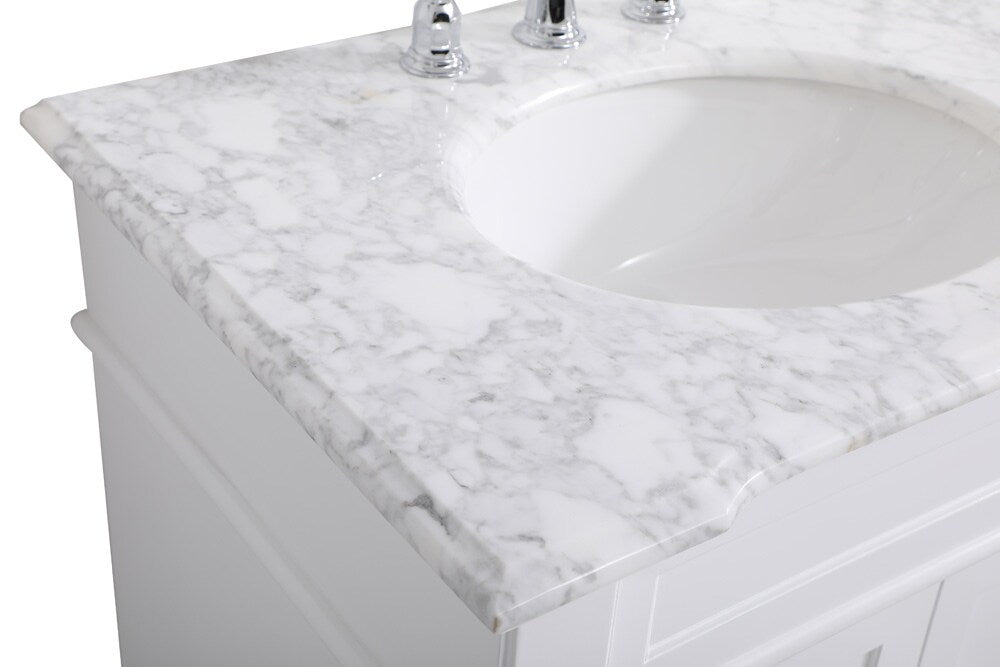 Elegant Furniture & Lighting - Wesley 30 inch Single Bathroom Vanity set in White - VF50030WH veiw 4