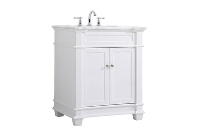 Elegant Furniture & Lighting - Wesley 30 inch Single Bathroom Vanity set in White - VF50030WH veiw 14