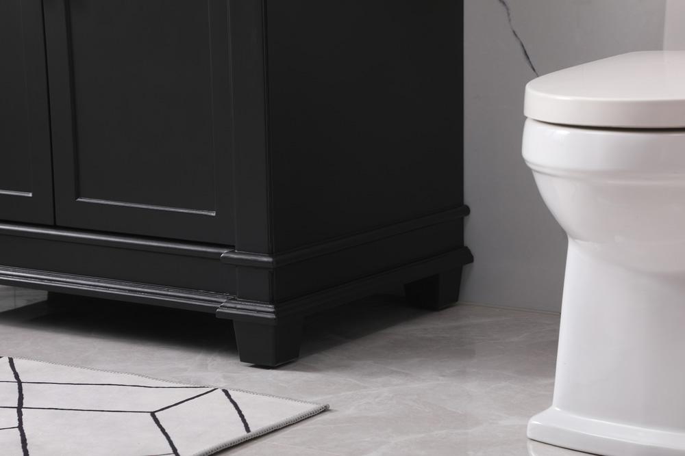 Elegant Furniture & Lighting - Wesley 36 inch Single bathroom vanity set in black - VF50036BK veiw 7