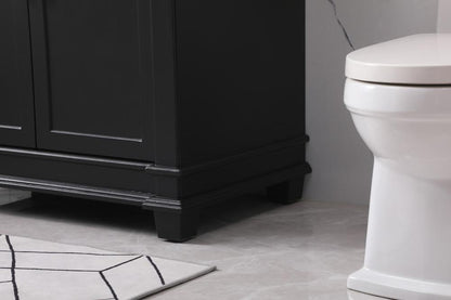 Elegant Furniture & Lighting - Wesley 36 inch Single bathroom vanity set in black - VF50036BK veiw 7
