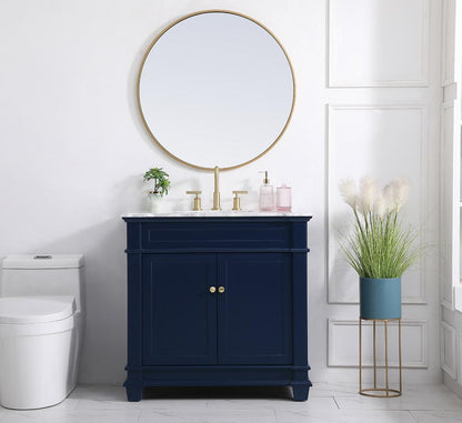 Elegant Furniture & Lighting - Wesley 36 inch Single Bathroom Vanity set in Blue - VF50036BL veiw 11