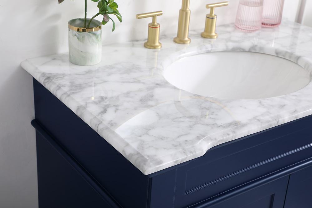 Elegant Furniture & Lighting - Wesley 36 inch Single Bathroom Vanity set in Blue - VF50036BL veiw 12