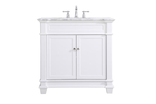 Elegant Furniture & Lighting - Wesley 36 inch Single Bathroom Vanity set in White - VF50036WH veiw 1