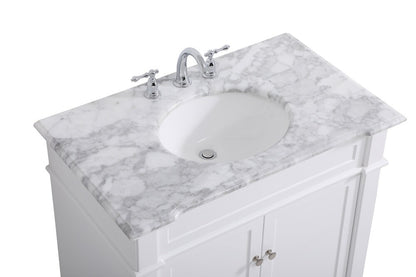 Elegant Furniture & Lighting - Wesley 36 inch Single Bathroom Vanity set in White - VF50036WH veiw 3