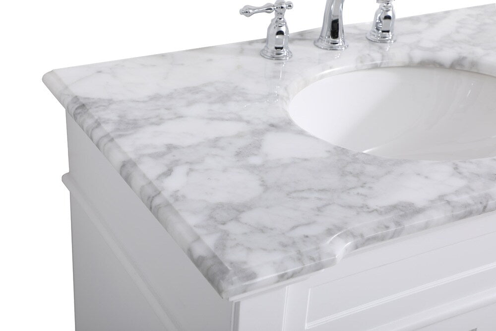 Elegant Furniture & Lighting - Wesley 36 inch Single Bathroom Vanity set in White - VF50036WH veiw 4