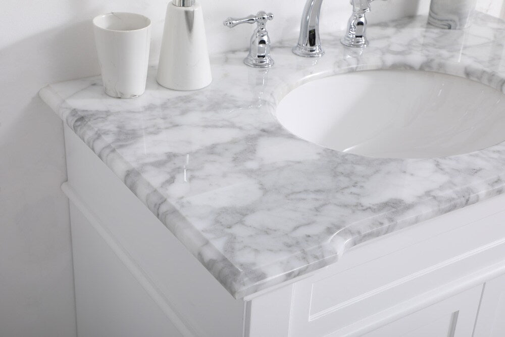 Elegant Furniture & Lighting - Wesley 36 inch Single Bathroom Vanity set in White - VF50036WH veiw 12
