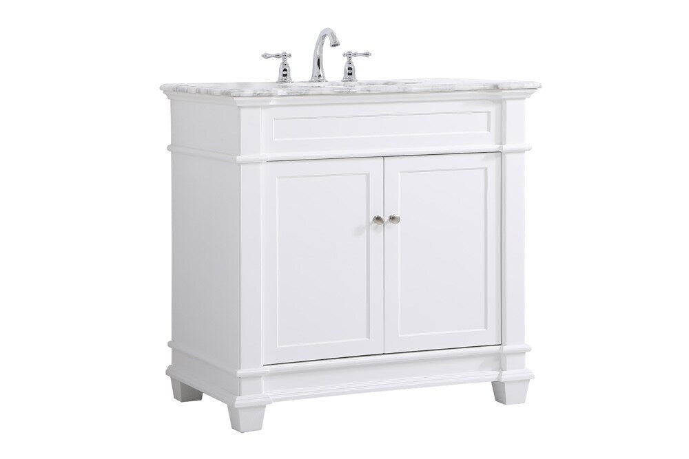 Elegant Furniture & Lighting - Wesley 36 inch Single Bathroom Vanity set in White - VF50036WH veiw 14
