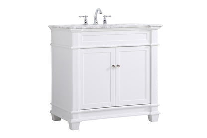 Elegant Furniture & Lighting - Wesley 36 inch Single Bathroom Vanity set in White - VF50036WH veiw 14