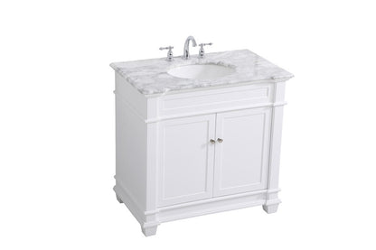 Elegant Furniture & Lighting - Wesley 36 inch Single Bathroom Vanity set in White - VF50036WH veiw 15