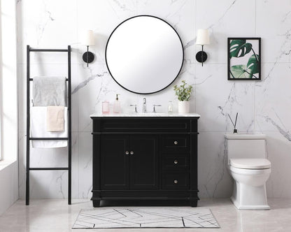 Elegant Furniture & Lighting - Wesley 42 inch Single bathroom vanity set in black - VF50042BK veiw 5