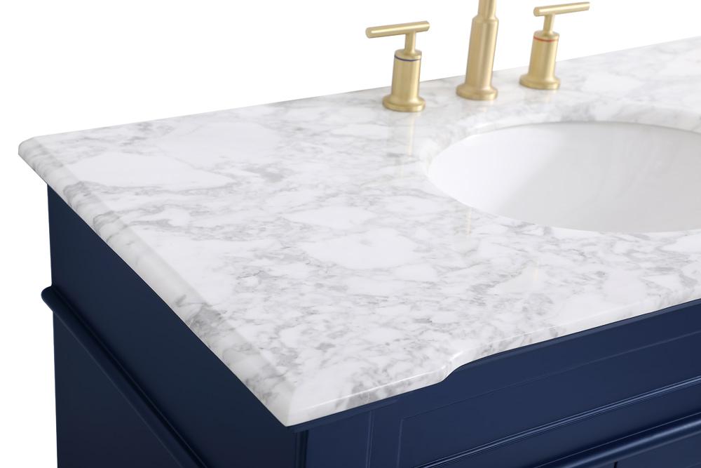 Elegant Furniture & Lighting - Wesley 42 inch Single Bathroom Vanity set in Blue - VF50042BL veiw 4
