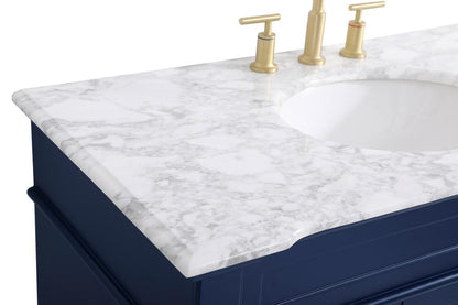 Elegant Furniture & Lighting - Wesley 42 inch Single Bathroom Vanity set in Blue - VF50042BL veiw 4