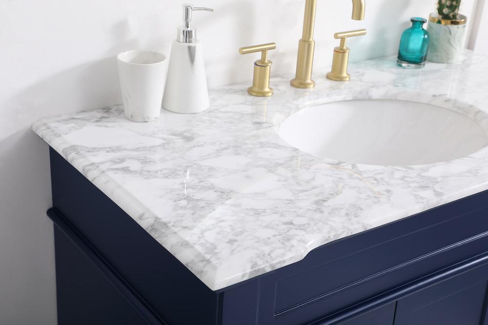 Elegant Furniture & Lighting - Wesley 42 inch Single Bathroom Vanity set in Blue - VF50042BL veiw 12