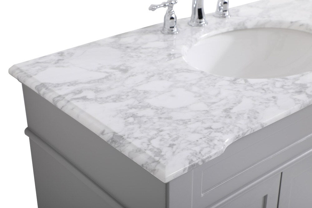 Elegant Furniture & Lighting - Wesley 42 inch Single Bathroom Vanity set in Grey - VF50042GR veiw 4