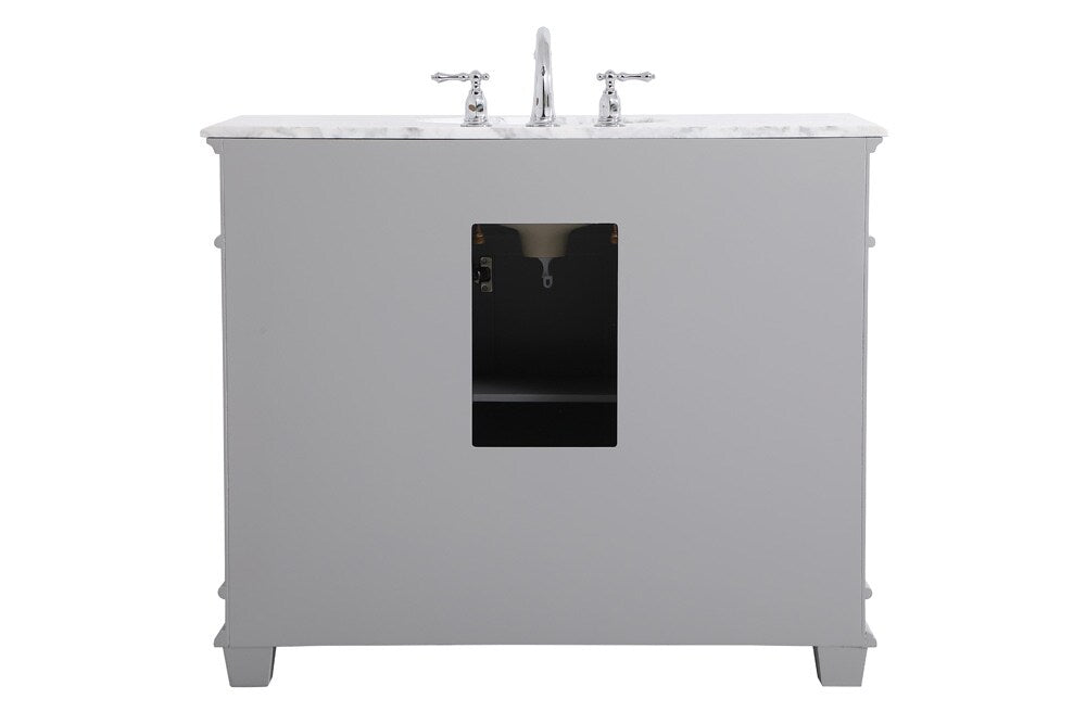 Elegant Furniture & Lighting - Wesley 42 inch Single Bathroom Vanity set in Grey - VF50042GR veiw 8