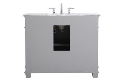 Elegant Furniture & Lighting - Wesley 42 inch Single Bathroom Vanity set in Grey - VF50042GR veiw 8