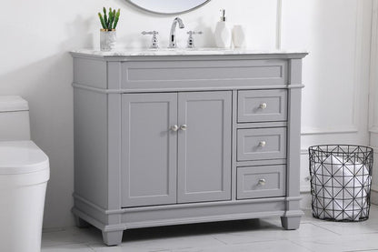 Elegant Furniture & Lighting - Wesley 42 inch Single Bathroom Vanity set in Grey - VF50042GR veiw 9
