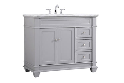 Elegant Furniture & Lighting - Wesley 42 inch Single Bathroom Vanity set in Grey - VF50042GR veiw 14