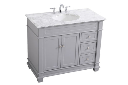 Elegant Furniture & Lighting - Wesley 42 inch Single Bathroom Vanity set in Grey - VF50042GR veiw 15