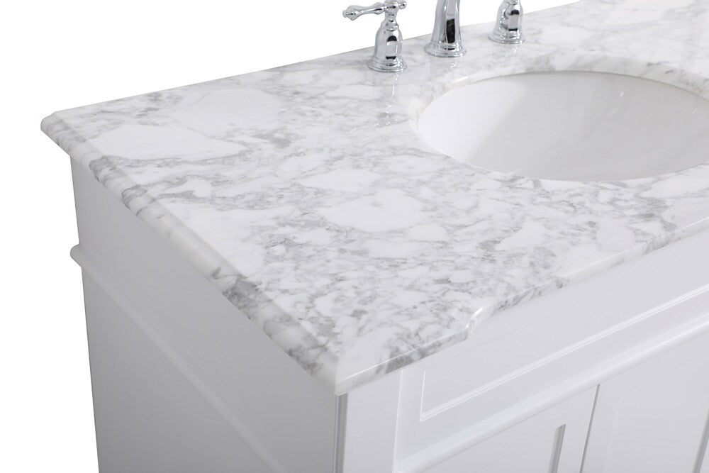 Elegant Furniture & Lighting - Wesley 42 inch Single Bathroom Vanity set in White - VF50042WH veiw 4
