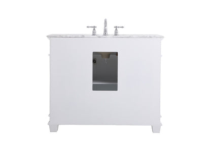 Elegant Furniture & Lighting - Wesley 42 inch Single Bathroom Vanity set in White - VF50042WH veiw 8
