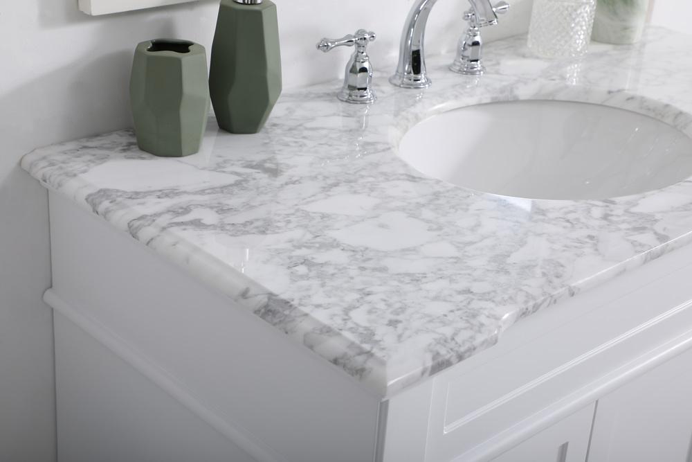 Elegant Furniture & Lighting - Wesley 42 inch Single Bathroom Vanity set in White - VF50042WH veiw 12