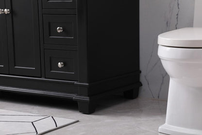 Elegant Furniture & Lighting - Wesley 48 inch Single bathroom vanity set in black - VF50048BK veiw 7