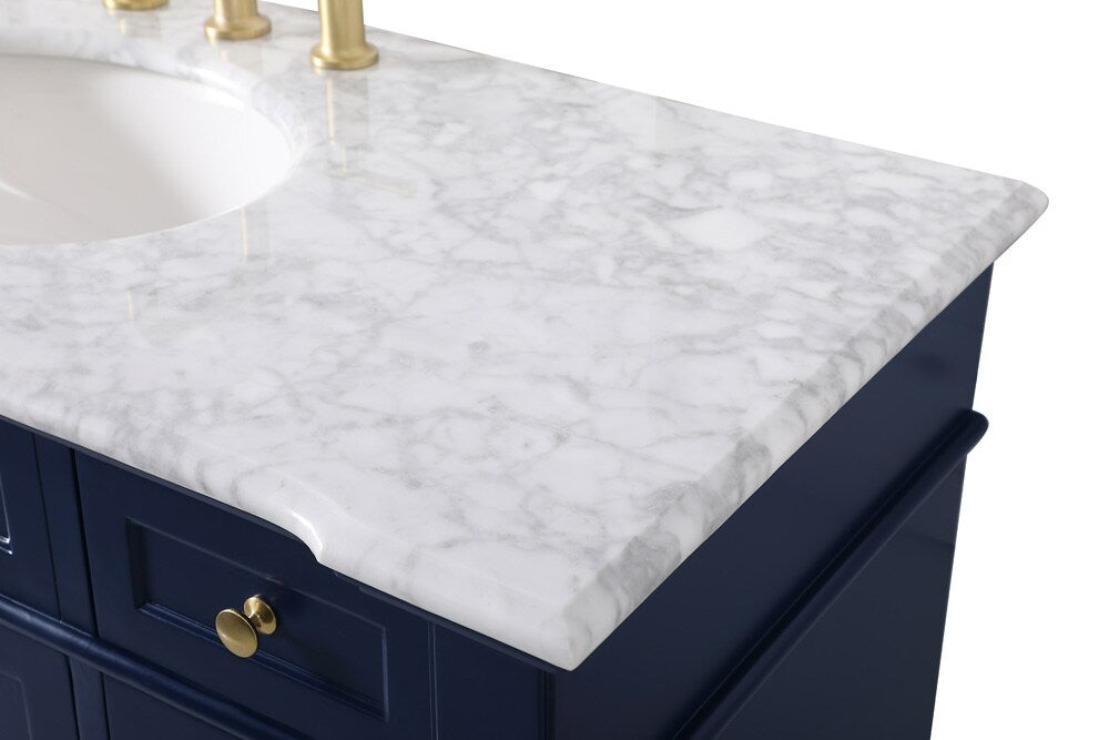 Elegant Furniture & Lighting - Wesley 48 inch Single Bathroom Vanity set in Blue - VF50048BL veiw 4