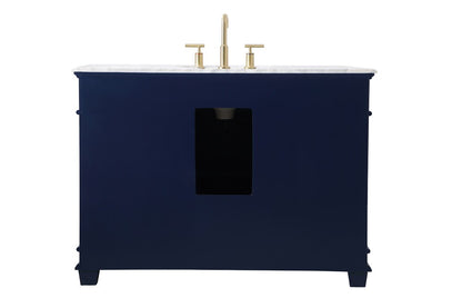 Elegant Furniture & Lighting - Wesley 48 inch Single Bathroom Vanity set in Blue - VF50048BL veiw 8