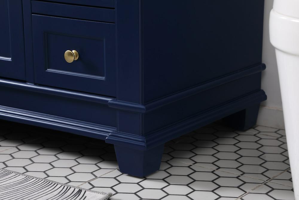 Elegant Furniture & Lighting - Wesley 48 inch Single Bathroom Vanity set in Blue - VF50048BL veiw 13