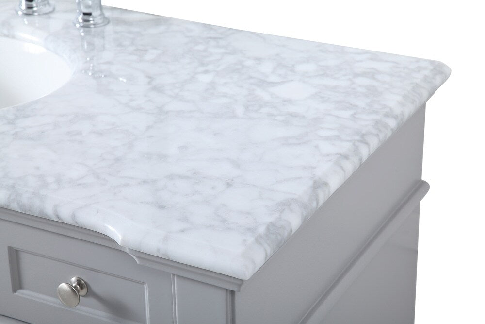 Elegant Furniture & Lighting - Wesley 48 inch Single Bathroom Vanity set in Grey - VF50048GR veiw 4